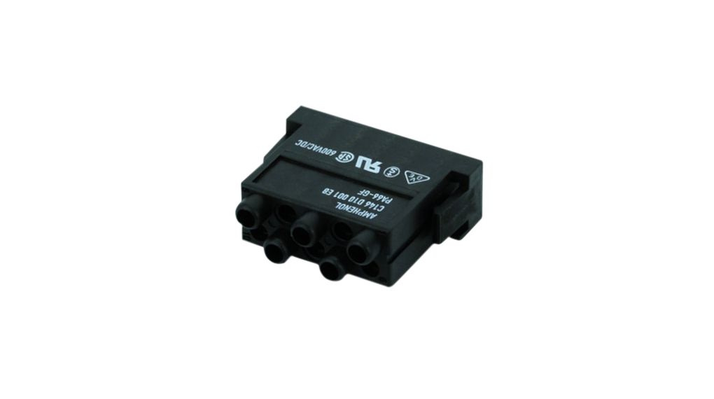 Kontaktdon Han, 10 Poler, Crimp, Anslutningsdon, Paket med 5 delar